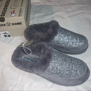 Skechers glitter faux fur shoes GIRLS 3